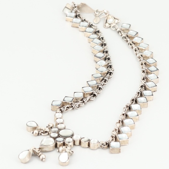 Amrapali Sterling Silver Glass Necklace - Picture 4 of 6